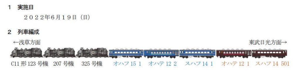 東武鉄道：６月１９日（日）に南栗橋車両管区で「￼ＳＬ大樹３重連イベント」を開催！