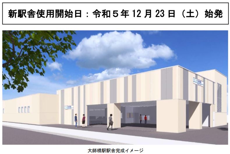 京浜急行大師線連続立体交差事業の進捗に伴い大師橋駅の新駅舎を使用開始