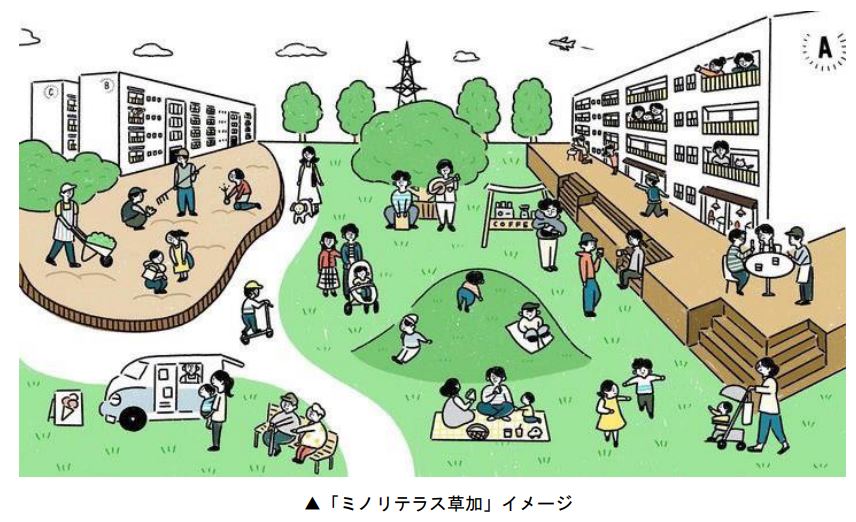 東武鉄道の従業員住宅をリノベーションした複合施設『ミノリテラス草加』が３月に誕生!