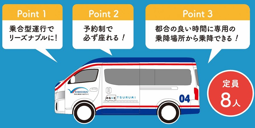 川崎鶴⾒臨港バス:路線バスが運行できなかったエリアに新たな交通を！「のるーとTSURUMI」実証実験運行開始