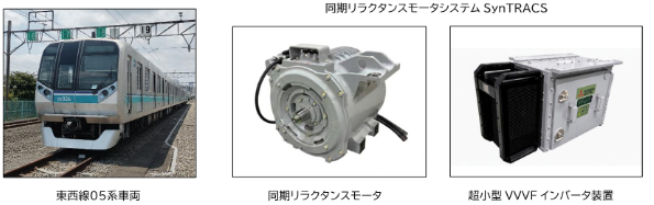 東京メトロ×三菱電機：鉄道用「同期リラクタンスモータシステム」と「超小型VVVFインバータ装置」を組み合わせた新たな主回路システムを東西線０５系車両に導入